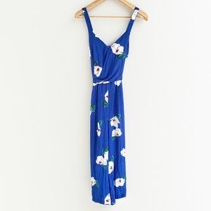 Royal Blue Silky Flowy Floral Jumpsuit - Brand: A New Day